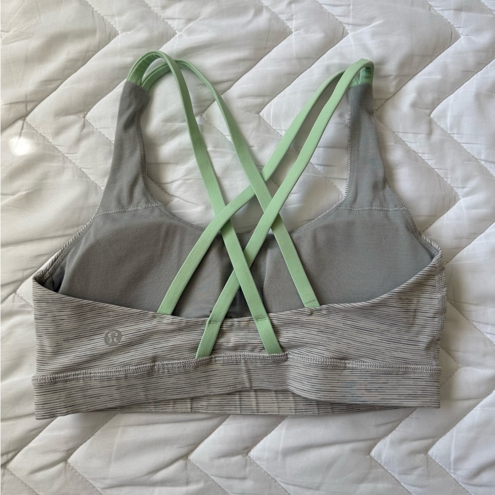 Lululemon gray and mint sports bra